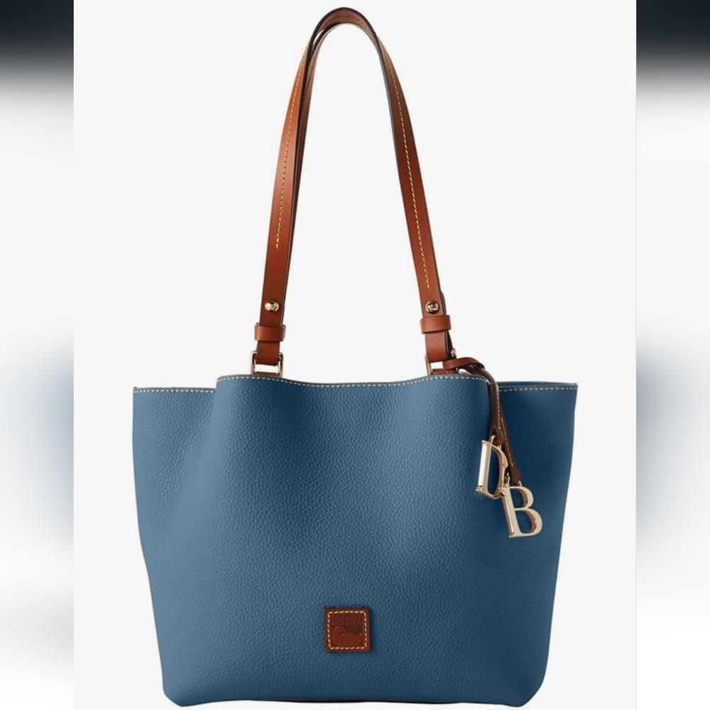 Dooney & Bourke Handbag, Pebble Grain Small Flynn Shoulder Bag - Blue/Jeans